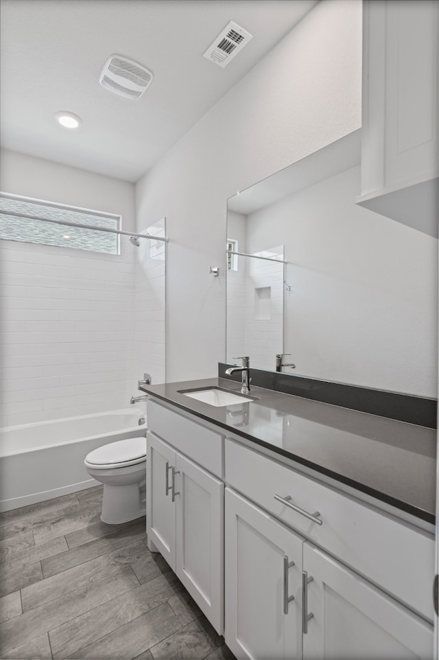 724 Cromane Rd, Fort Worth, TX 76052 - bathroom with vanity, shower / tub combination, and wood finished floors
