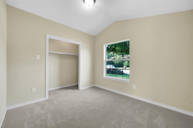 1724 Lincolnshire Way, Fort Worth, TX 76134 - unfurnished bedroom featuring carpet flooring, vaulted ceiling, and a closet