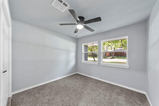 2473 W Five Mile Pkwy, Dallas, TX 75233 - empty room featuring carpet flooring and a ceiling fan