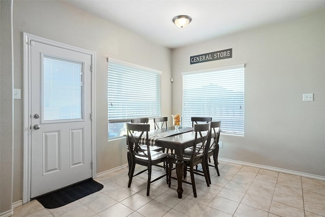 322 Chestnut Ln, Ponder, TX 76259 - dining space with healthy amount of natural light and light tile patterned floors