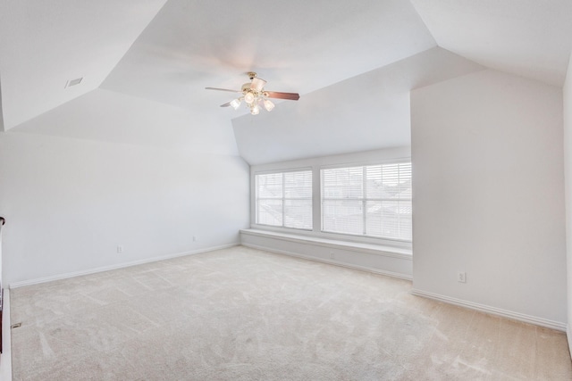 7101 Bickers Dr, Rowlett, TX 75089 - additional living space featuring vaulted ceiling, a ceiling fan, and carpet floors