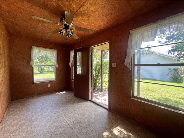717 N 37th St, Corsicana, TX 75110 - spare room with plenty of natural light and a ceiling fan