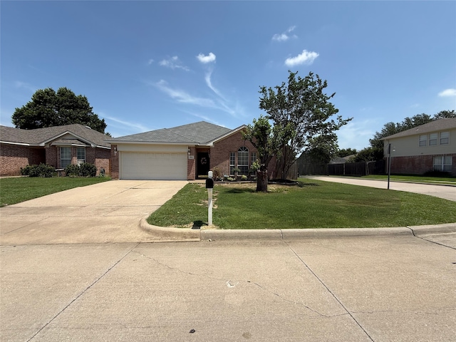 3541 Cripple Creek Trl, Fort Worth, TX 76262 - ranch-style house with concrete driveway, brick siding, and an attached garage