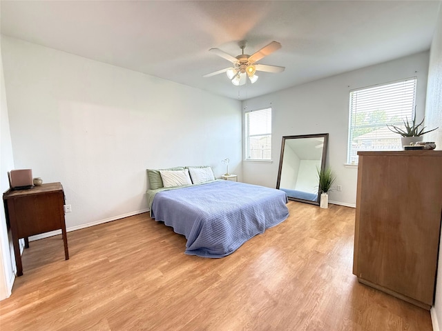 3541 Cripple Creek Trl, Fort Worth, TX 76262 - bedroom with light wood-style flooring and ceiling fan
