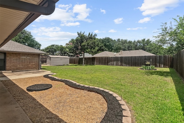 2526 Axminster Dr, Grand Prairie, TX 75050 - fenced backyard featuring a patio area and an outdoor structure