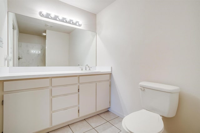 302 S Fox Ln, Burleson, TX 76028 - full bath featuring vanity, tile patterned flooring, and a shower