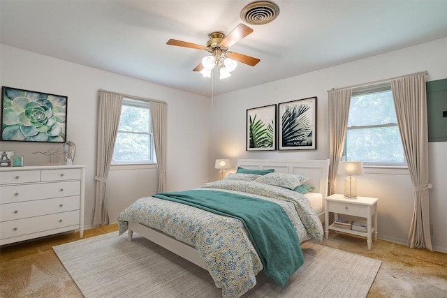 302 S Fox Ln, Burleson, TX 76028 - bedroom featuring carpet floors and ceiling fan
