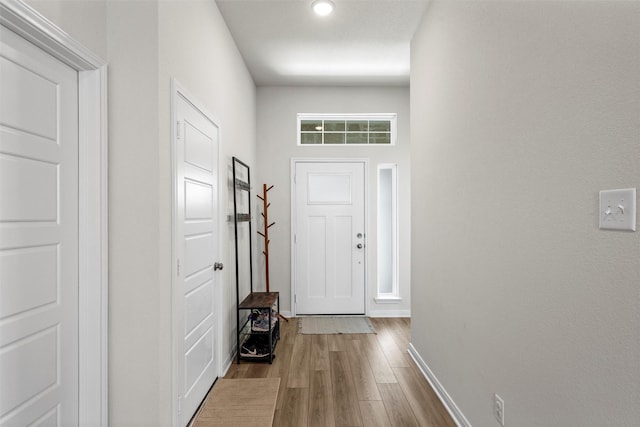 3401 Beutel Rd, Lorena, TX 76655 - foyer with baseboards and wood finished floors
