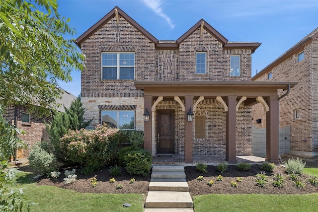 905 Plaza Ln, Argyle, TX 76226 - view of front of property featuring brick siding and covered porch