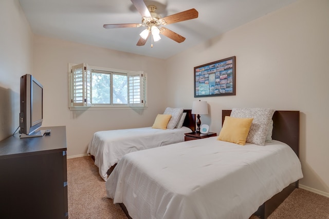 2086 Breezywood Dr, Flower Mound, TX 75022 - bedroom featuring carpet flooring and a ceiling fan
