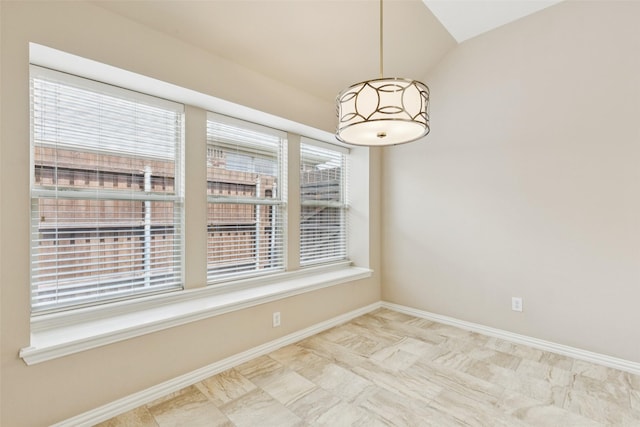 4069 White Porch Rd, Plano, TX 75024 - unfurnished room with baseboards and lofted ceiling
