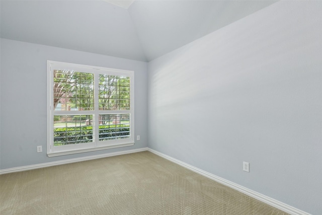 4069 White Porch Rd, Plano, TX 75024 - carpeted empty room featuring vaulted ceiling and baseboards