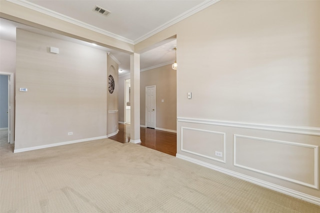 4069 White Porch Rd, Plano, TX 75024 - carpeted empty room with ornamental molding and baseboards