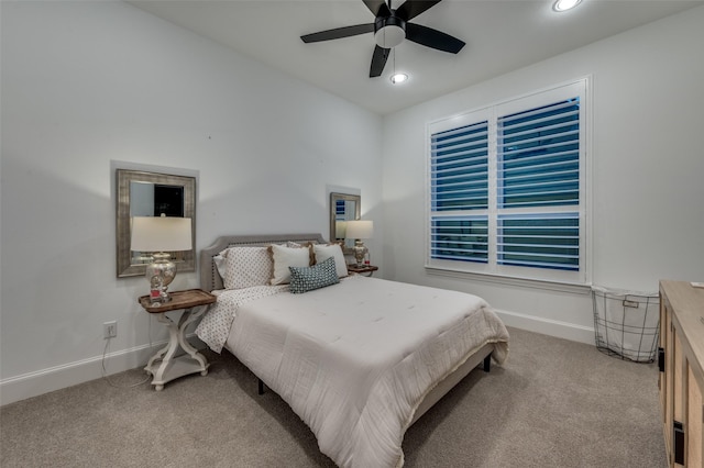 11405 Antler Ridge Way, Argyle, TX 76226 - bedroom with light colored carpet, recessed lighting, and a ceiling fan