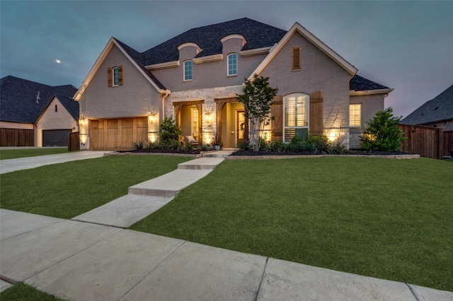 11405 Antler Ridge Way, Argyle, TX 76226 - french country style house with brick siding, driveway, and a garage