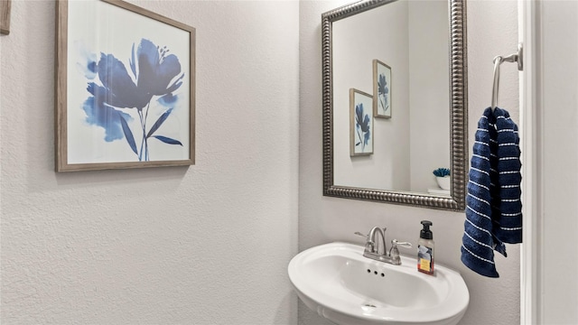 2809 Burgundy Trl, Rowlett, TX 75088 - bathroom featuring a sink and a textured wall