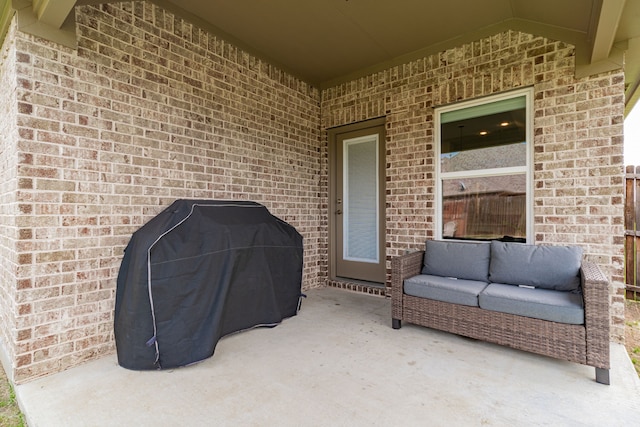 11401 Gale Ridge Ter, Fort Worth, TX 76052 - view of patio featuring an outdoor hangout area and grilling area