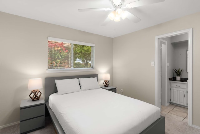 6207 Crested Butte Dr, Dallas, TX 75252 - bedroom with light colored carpet and a ceiling fan