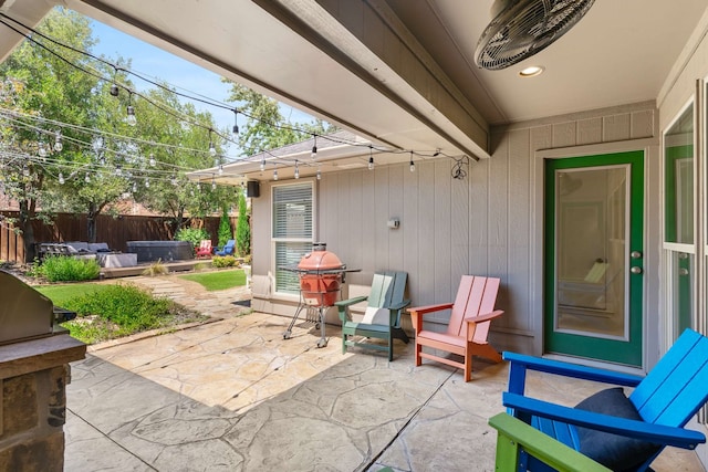 6207 Crested Butte Dr, Dallas, TX 75252 - view of patio featuring a hot tub