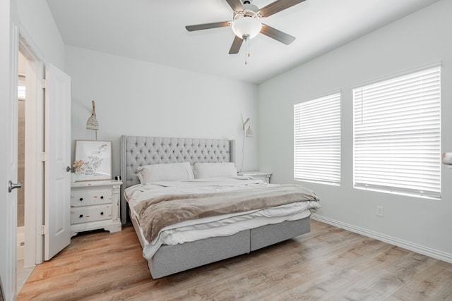 1447 Rolling Fox Dr, Forney, TX 75126 - bedroom with light wood finished floors and ceiling fan