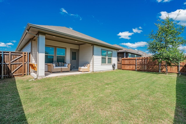 1447 Rolling Fox Dr, Forney, TX 75126 - rear view of property with a fenced backyard and a patio