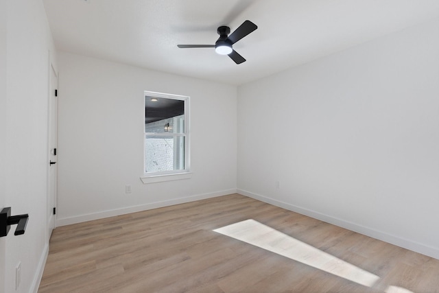 2605 S Glenbrook Dr, Garland, TX 75041 - unfurnished room with light wood-style flooring and ceiling fan