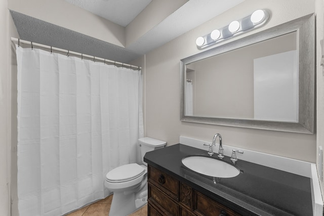1124 Janell Dr, Irving, TX 75062 - full bath with vanity, tile patterned floors, and curtained shower