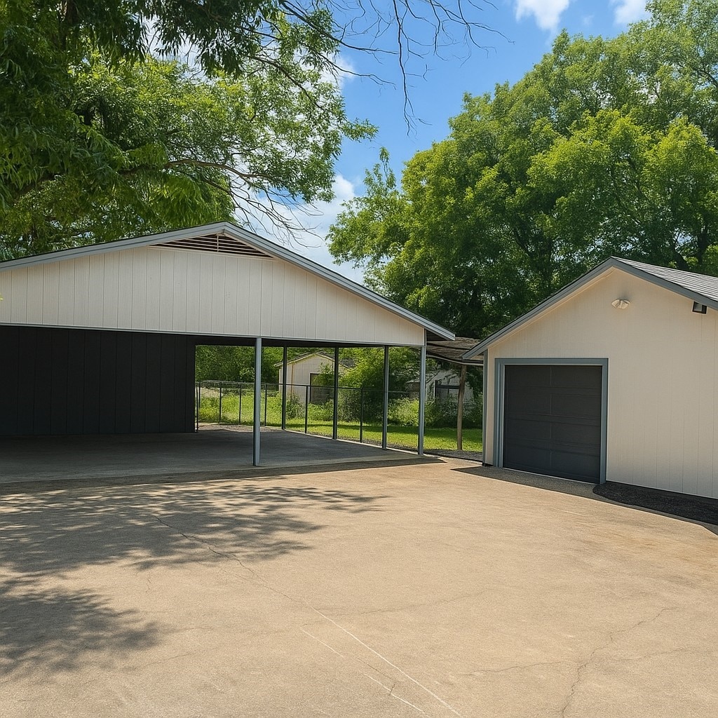 432 S 1st St, Hewitt, TX 76643 - garage featuring concrete driveway and a detached garage