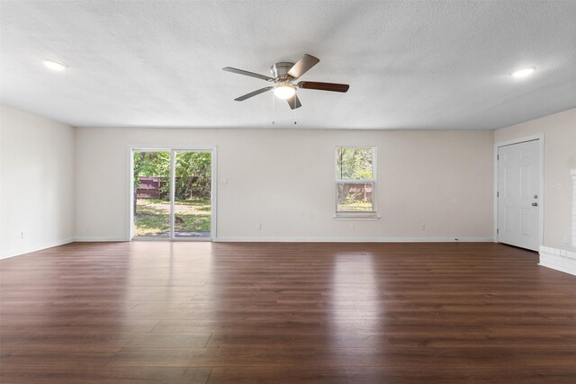 431 W Texas St, Denison, TX 75020 - spare room featuring ceiling fan, wood finished floors, recessed lighting, and a textured ceiling