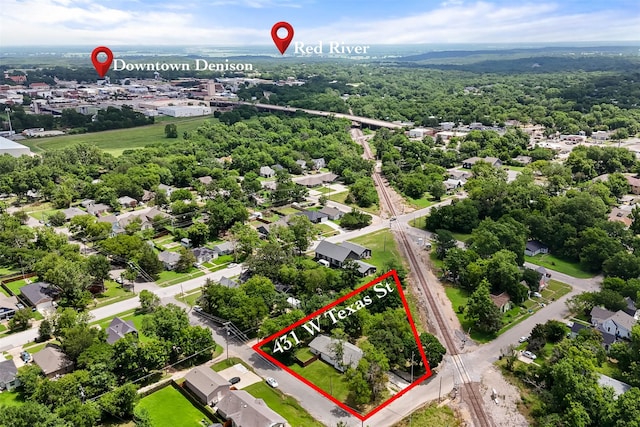 431 W Texas St, Denison, TX 75020 - view of property location with property parcel outlined
