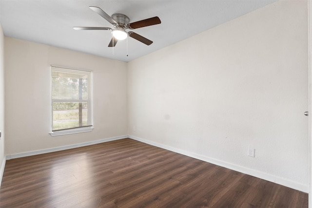 431 W Texas St, Denison, TX 75020 - empty room with dark wood-style flooring and a ceiling fan