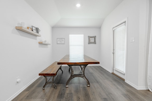 3216 Everly Dr, Fate, TX 75189 - dining area with wood finished floors and lofted ceiling