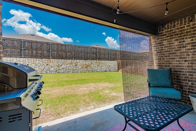 3216 Everly Dr, Fate, TX 75189 - fenced backyard with a patio area