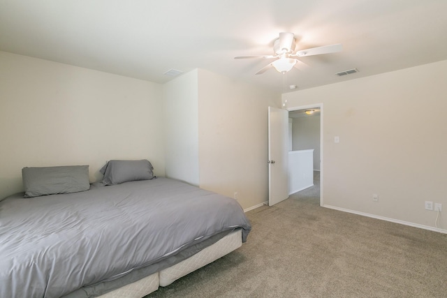 2153 Valley Forge Trl, Fort Worth, TX 76177 - bedroom with light colored carpet and a ceiling fan