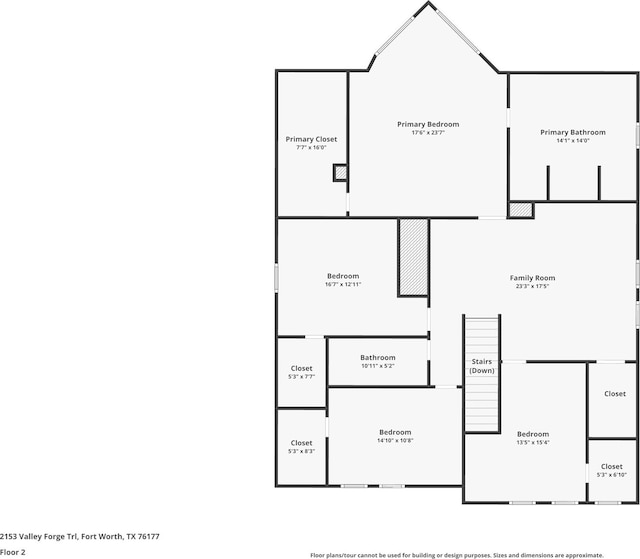 2153 Valley Forge Trl, Fort Worth, TX 76177 - view of room layout