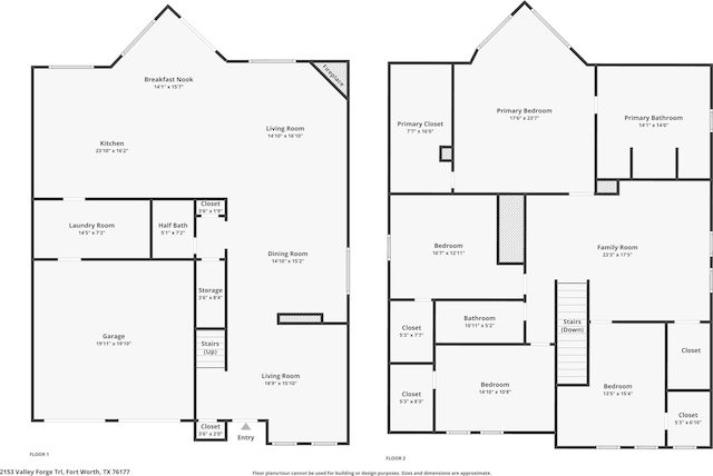 2153 Valley Forge Trl, Fort Worth, TX 76177 - view of property floor plan