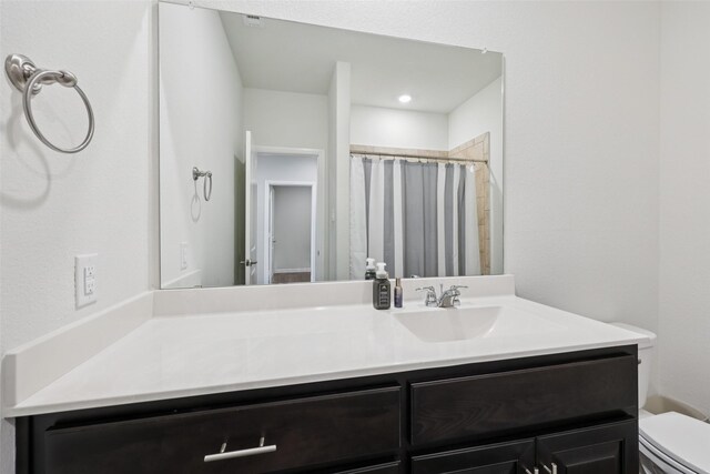 1083 Admiral Dr, Azle, TX 76020 - full bathroom featuring vanity and a shower with shower curtain