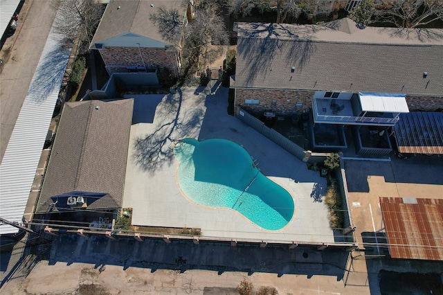 5835 E University Blvd Unit D, Dallas, TX 75206 - aerial view of property and surrounding area with a pool area