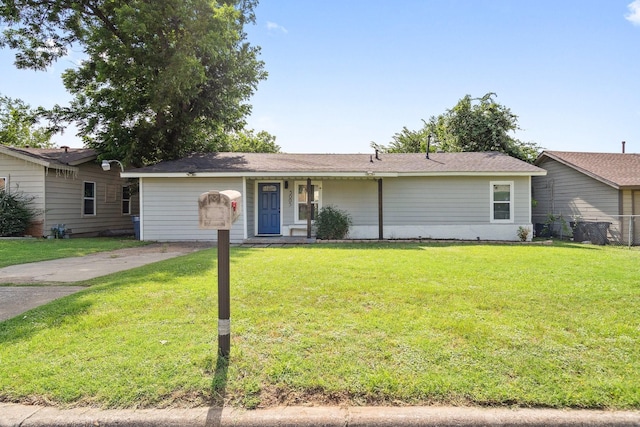3005 Pate Dr, Fort Worth, TX 76105 - ranch-style home with a front yard