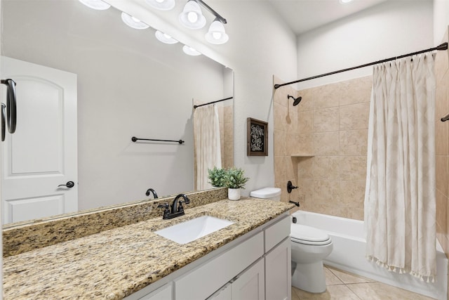 301 Prairie Oak Ct, Burleson, TX 76028 - bathroom featuring vanity, shower / bath combo, and tile patterned floors