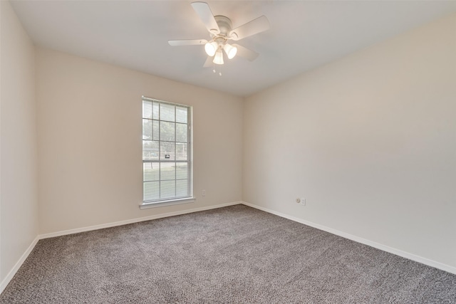 5504 Whitman Ave, Fort Worth, TX 76133 - carpeted empty room featuring a ceiling fan and baseboards