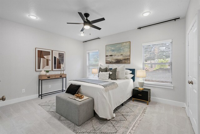 2905 Merrimac St, Fort Worth, TX 76107 - carpeted bedroom featuring recessed lighting and ceiling fan