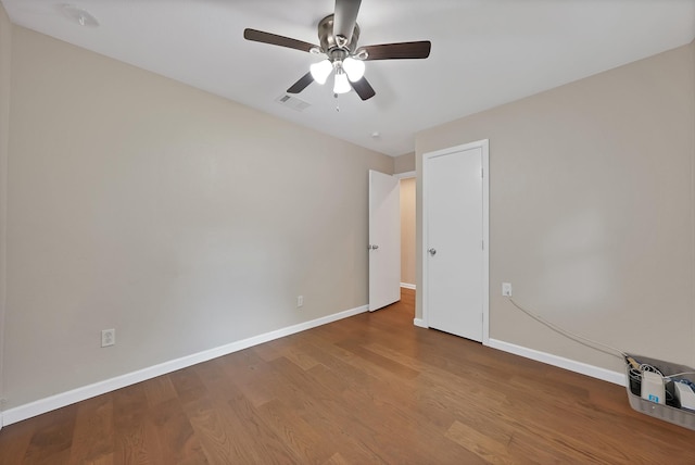 3767 Matson St, North Richland Hills, TX 76117 - empty room with wood finished floors and a ceiling fan