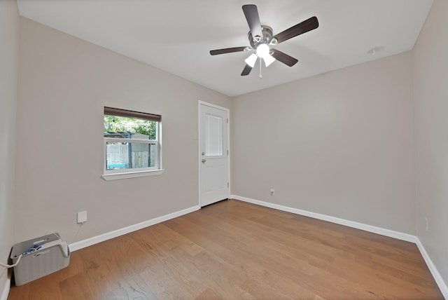 3767 Matson St, North Richland Hills, TX 76117 - unfurnished room featuring wood finished floors and ceiling fan