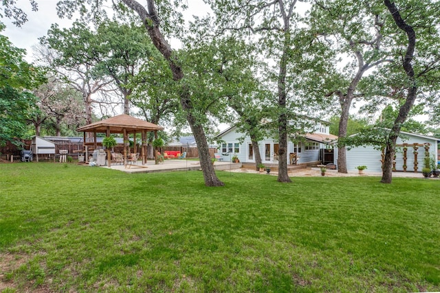 2324 Lynnhaven Rd, Fort Worth, TX 76103 - view of yard featuring a gazebo and a patio area
