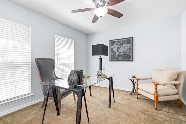 1092 Rosewood Dr, Grapevine, TX 76051 - office space featuring light colored carpet and ceiling fan