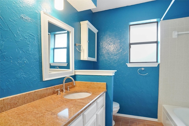 7440 Meadowview Ter, North Richland Hills, TX 76182 - bathroom featuring tile patterned flooring, vanity, and washtub / shower combination
