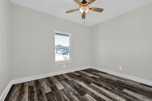 1807 Boxwood Dr, Sherman, TX 75092 - empty room with dark wood-type flooring and ceiling fan