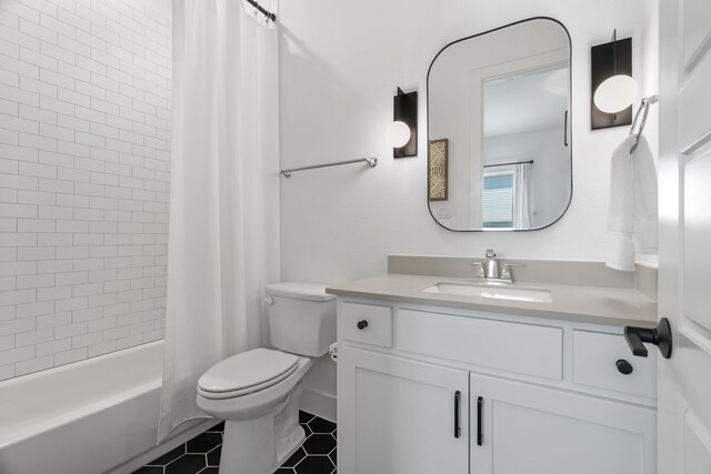 403 Trigger Trl, Argyle, TX 76226 - full bath with vanity, tile patterned flooring, and shower / bath combo