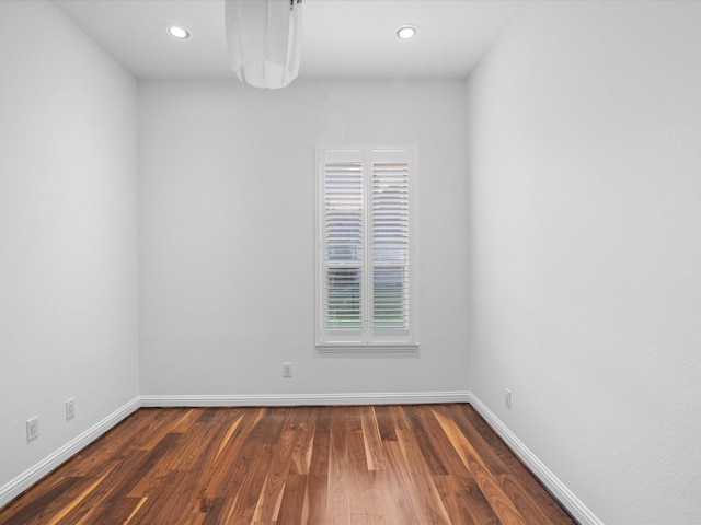 186 Deer Creek Dr, Aledo, TX 76008 - empty room with dark wood-style floors and recessed lighting